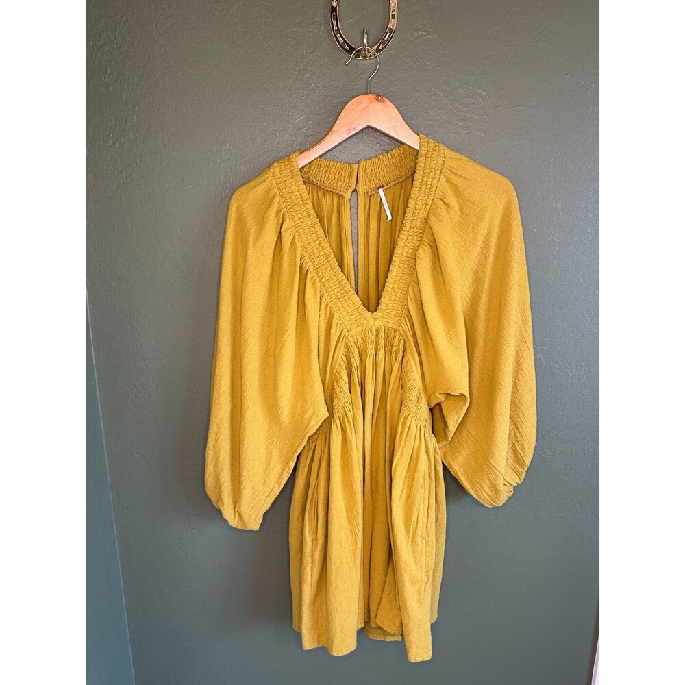 Free People for the moment XS mini dress 100% cotton with pockets boho